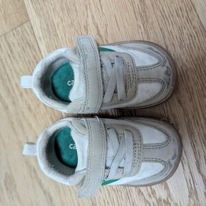 Carter's White and Green Kids Sneakers